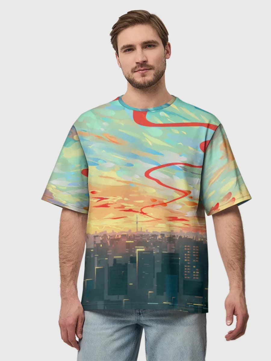 Men's oversized cotton T-shirt