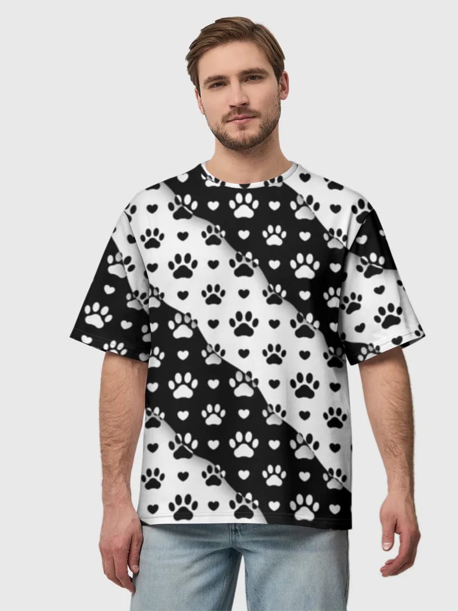 Herren Oversized Baumwoll T-Shirt
