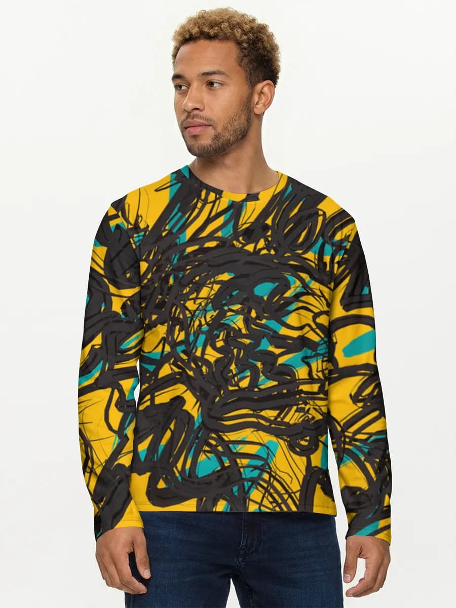 Camisa de manga larga de algodón para hombre