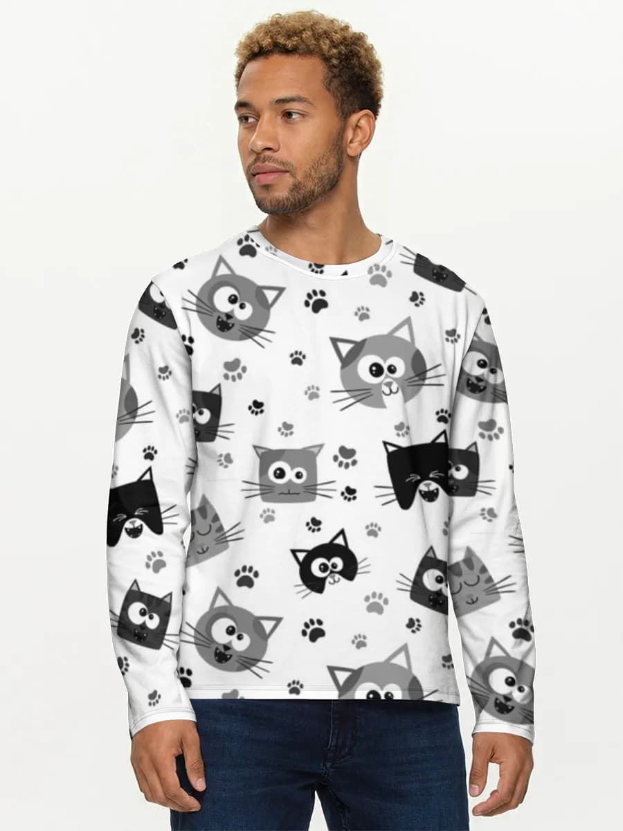 Camisa de manga larga de algodón para hombre
