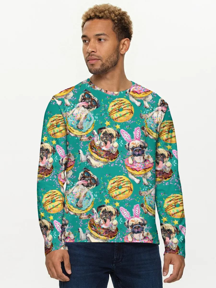 Camisa de manga larga de algodón para hombre