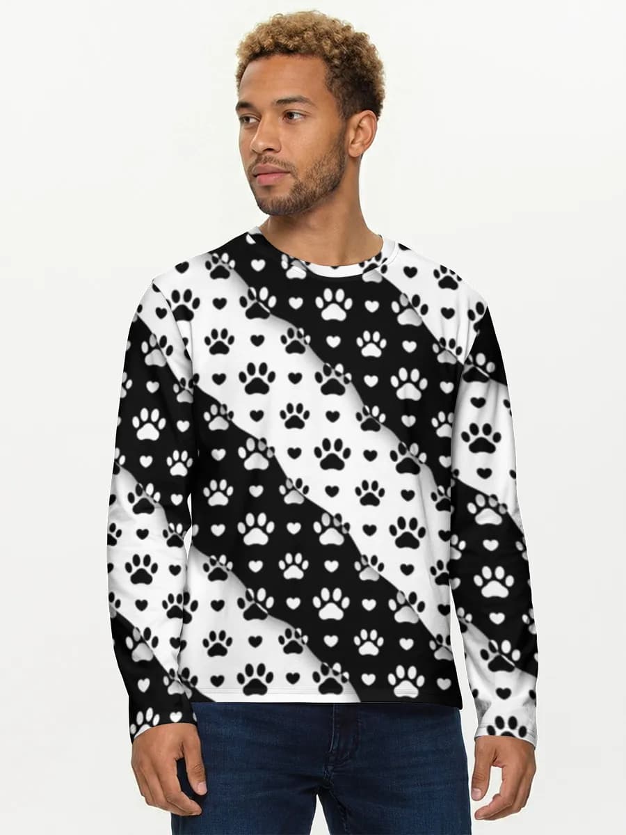 Herren Baumwoll Langarmshirt
