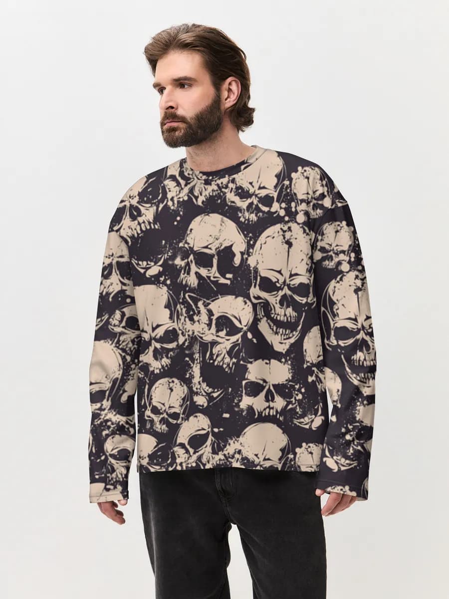 Men's oversized cotton long sleeve