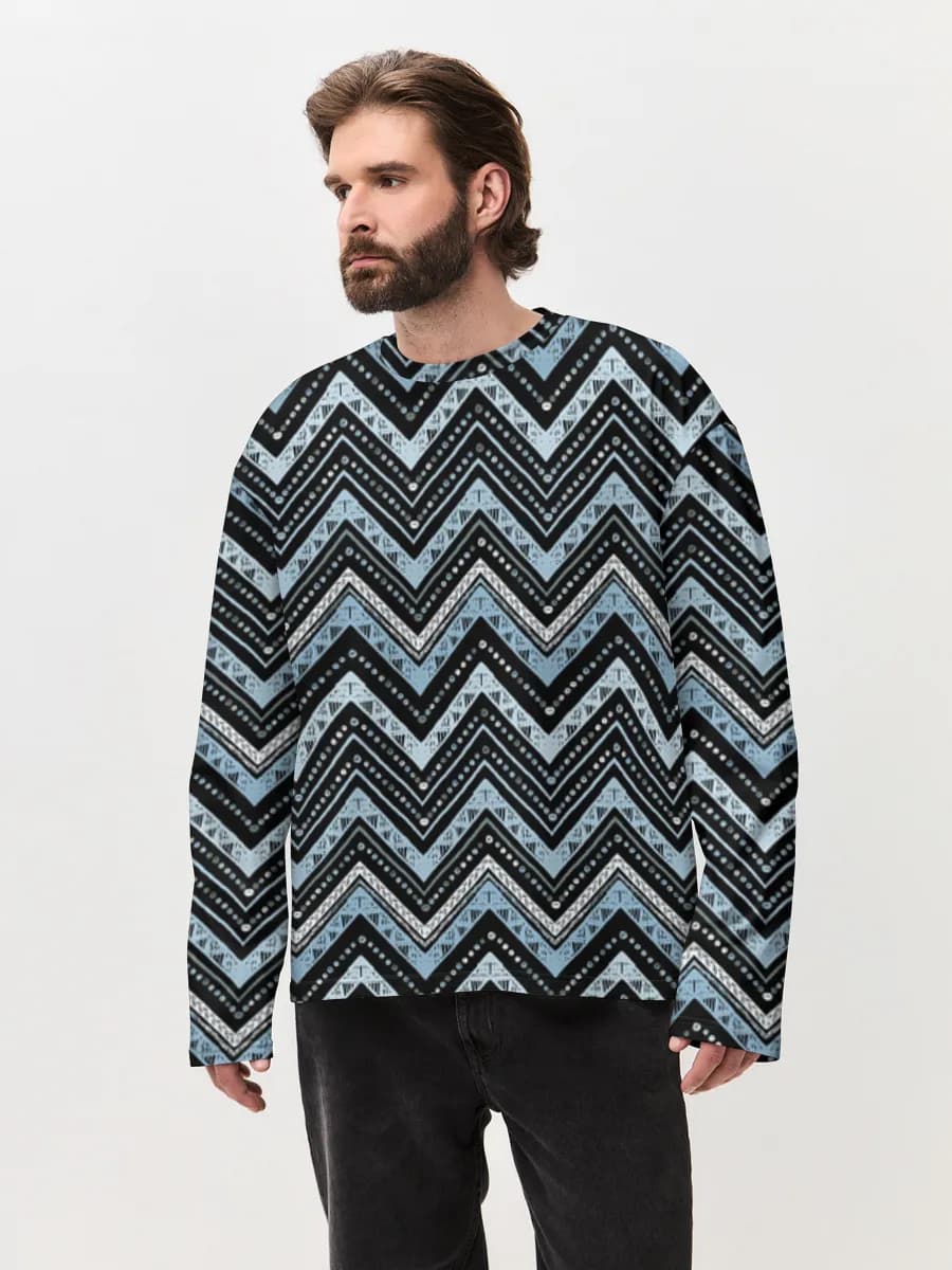 Men's oversized cotton long sleeve