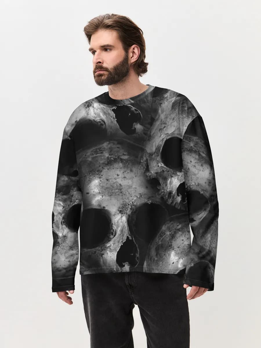 Men's oversized cotton long sleeve