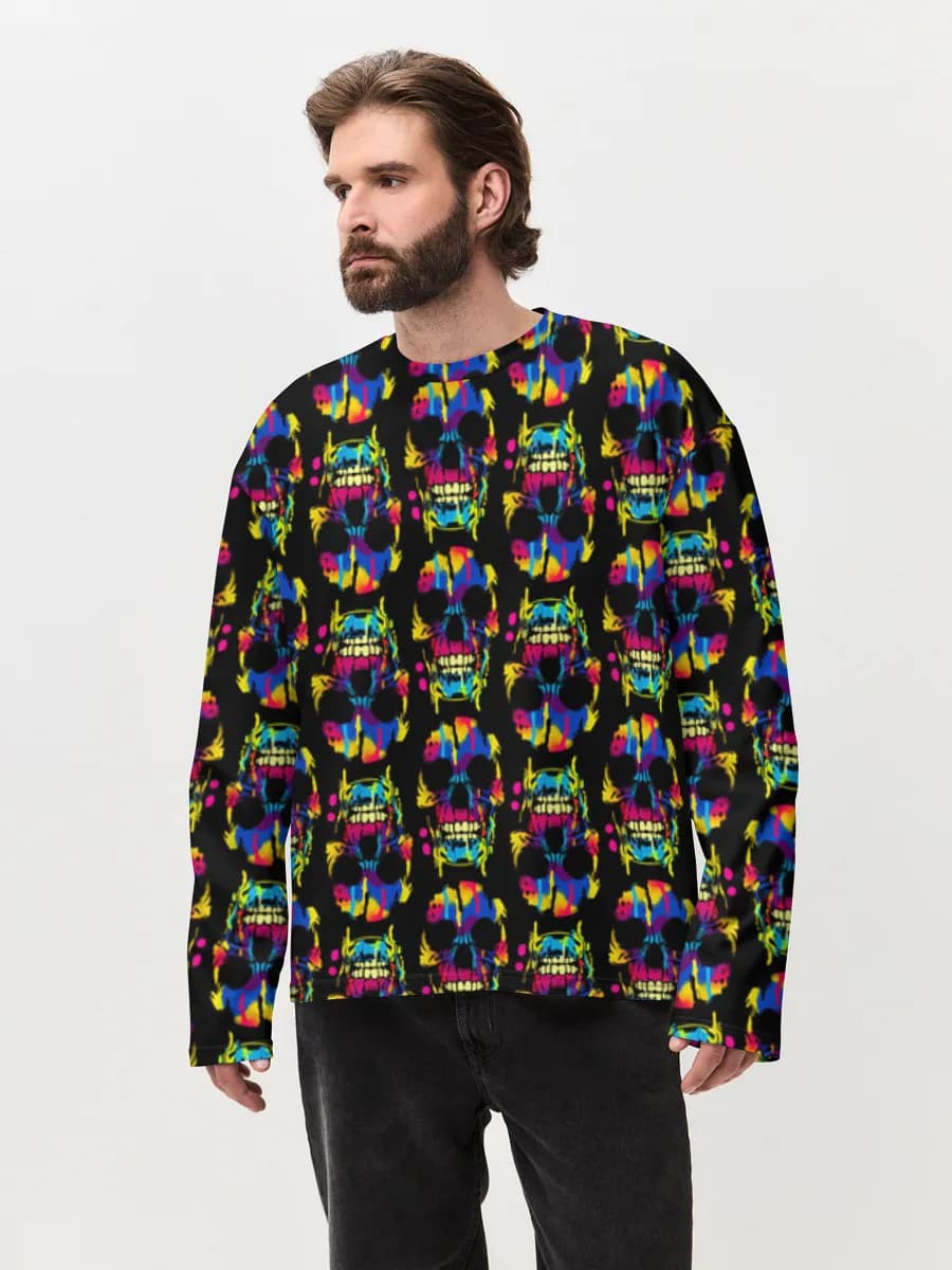 Men's oversized cotton long sleeve
