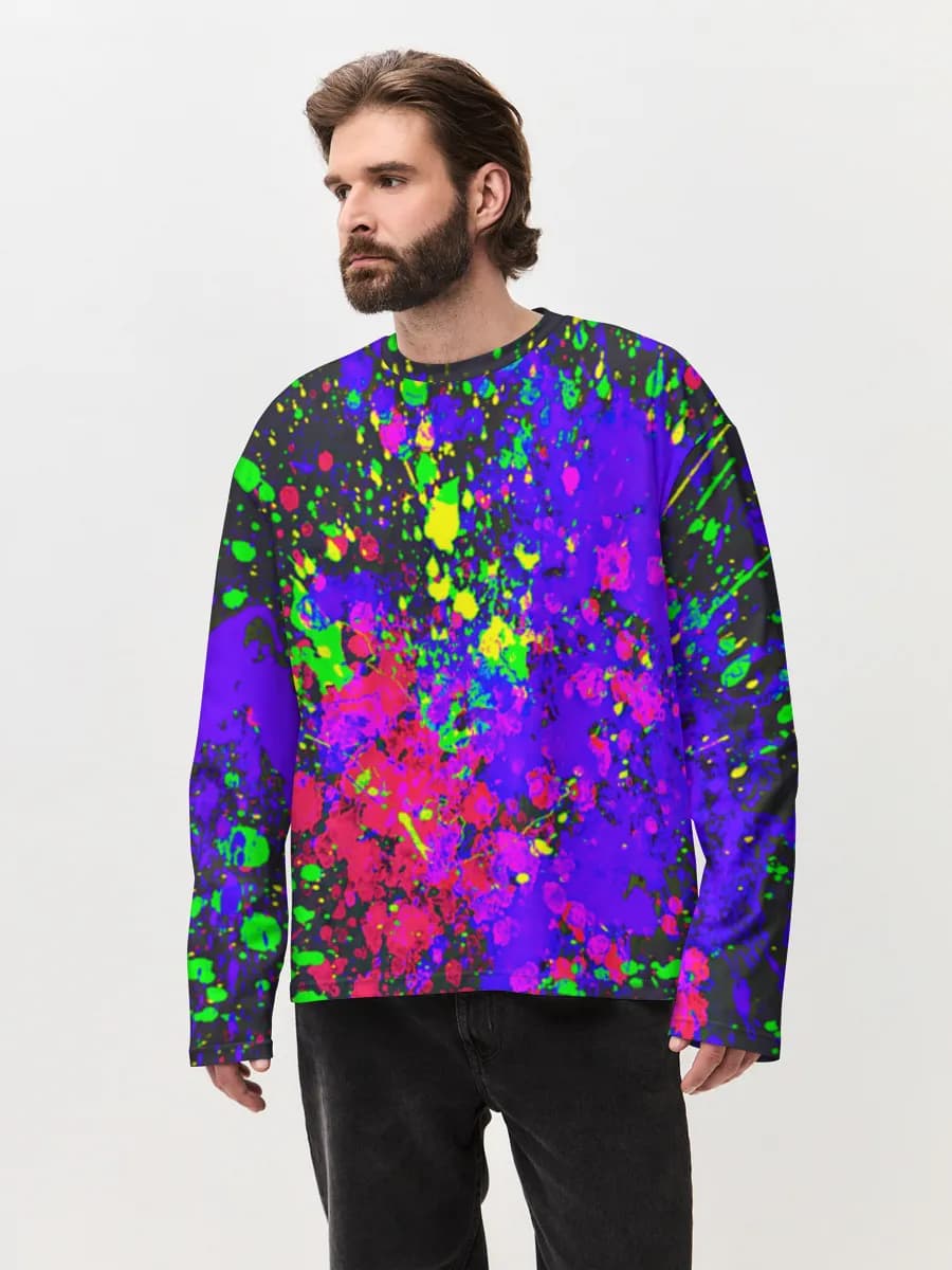 T-shirt Manches Longues Coton Oversize Homme