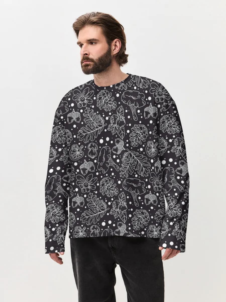 Men's oversized cotton long sleeve