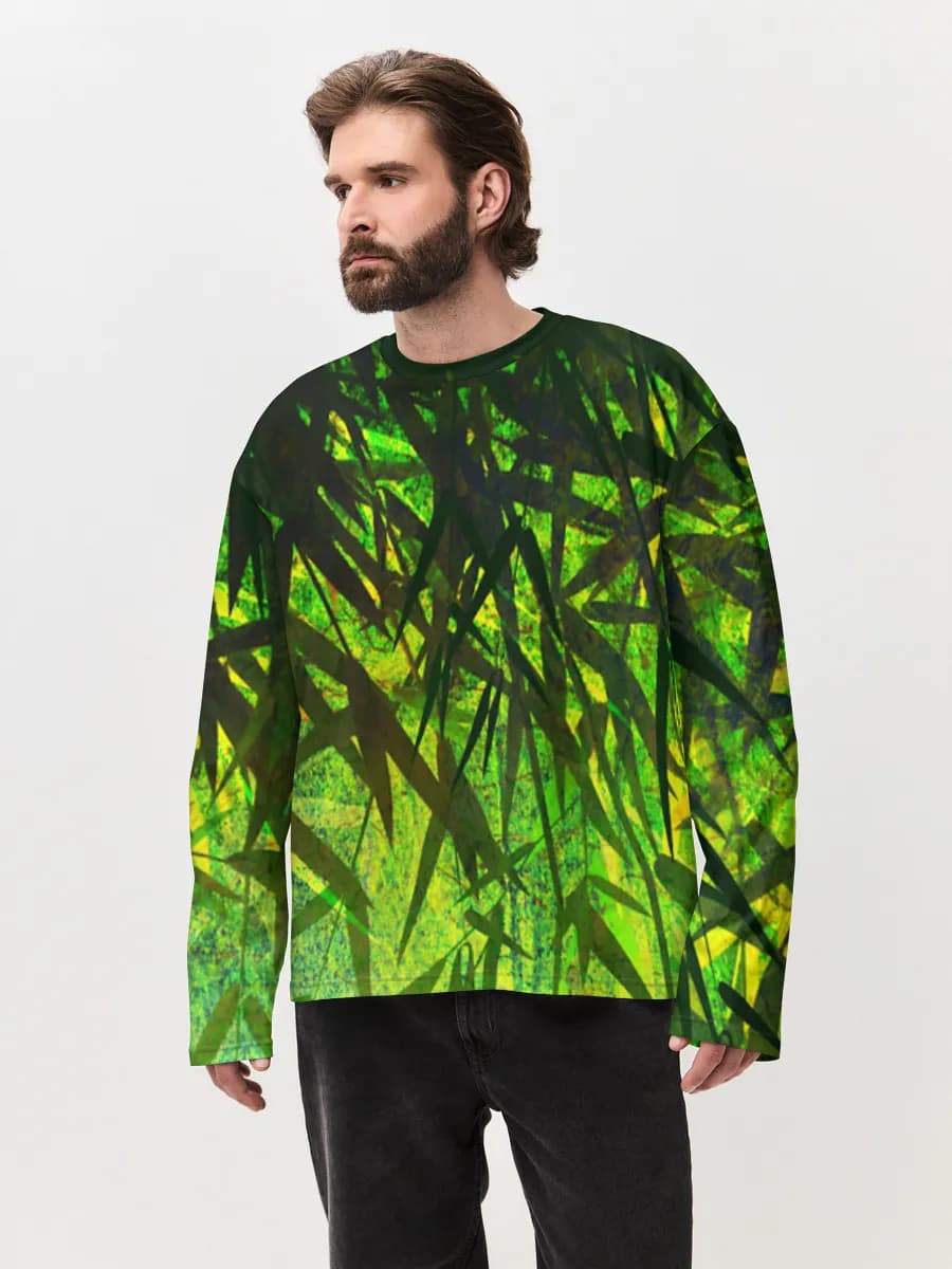 T-shirt Manches Longues Coton Oversize Homme