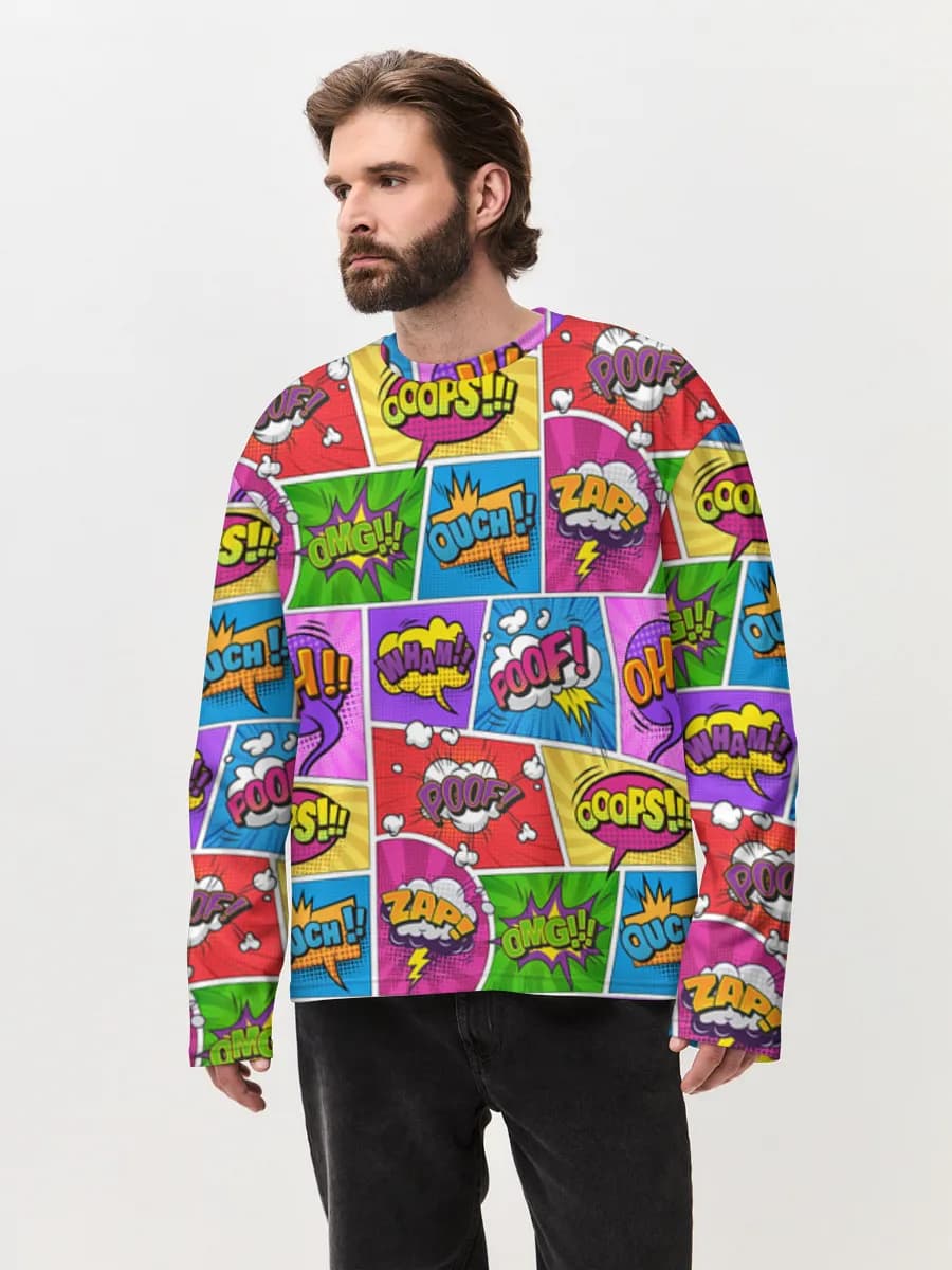 T-shirt Manches Longues Coton Oversize Homme