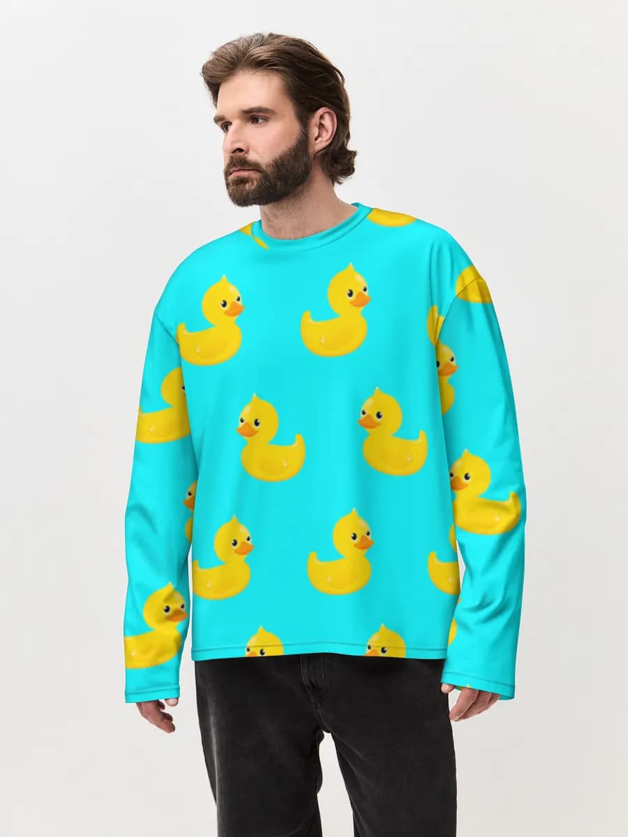 T-shirt Manches Longues Coton Oversize Homme