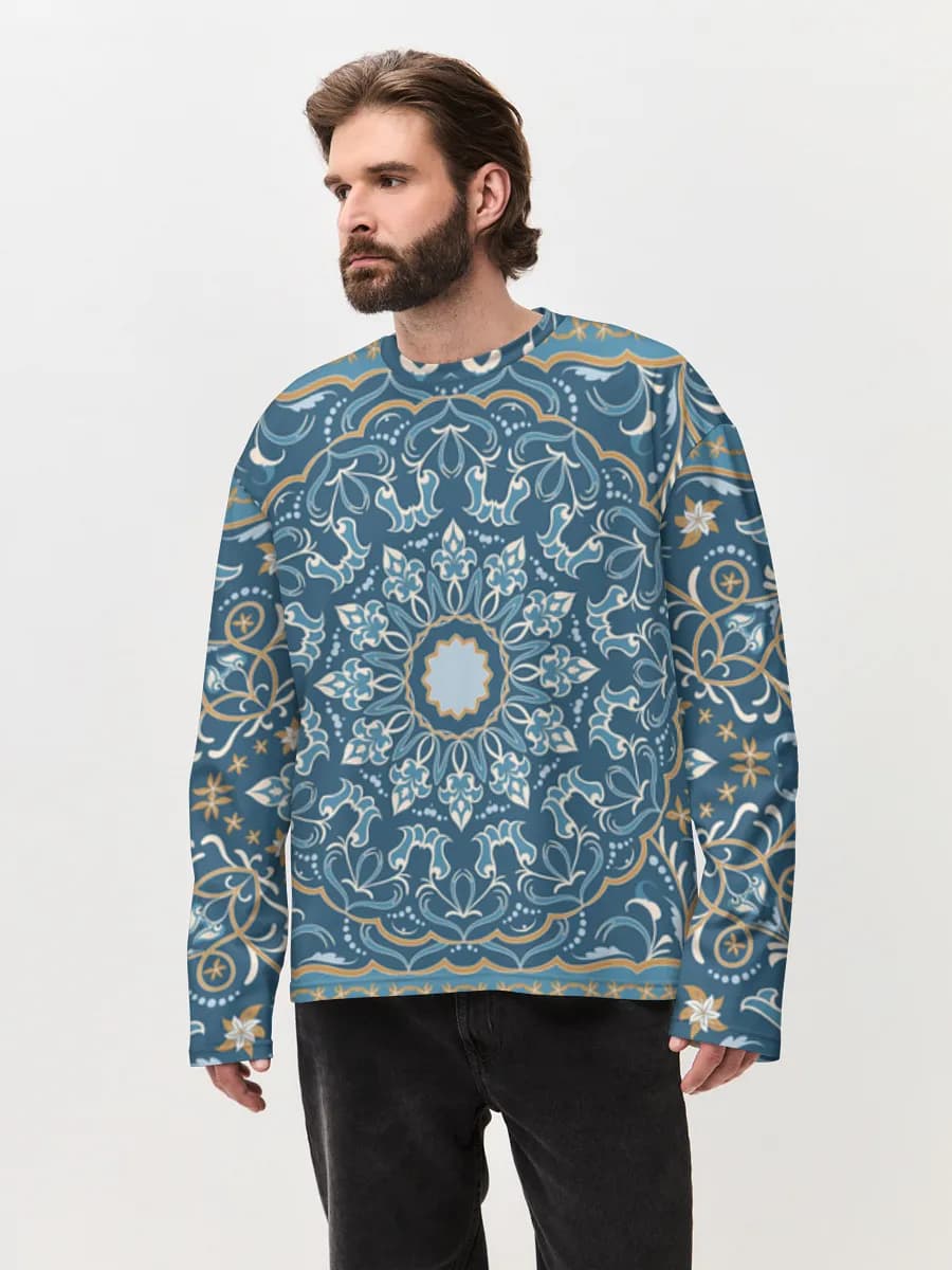Men's oversized cotton long sleeve