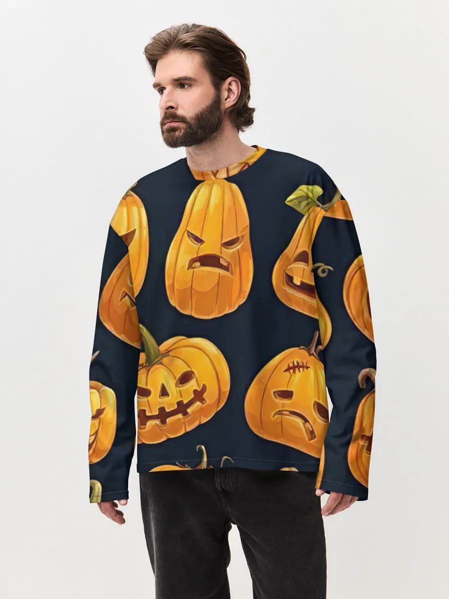Men's oversized cotton long sleeve