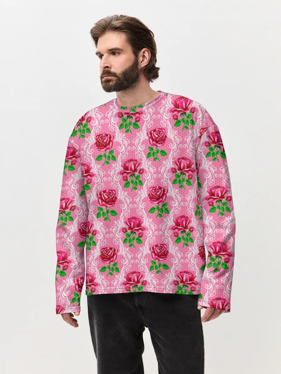 Men's oversized cotton long sleeve