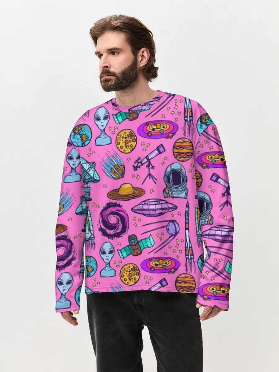 Men's oversized cotton long sleeve