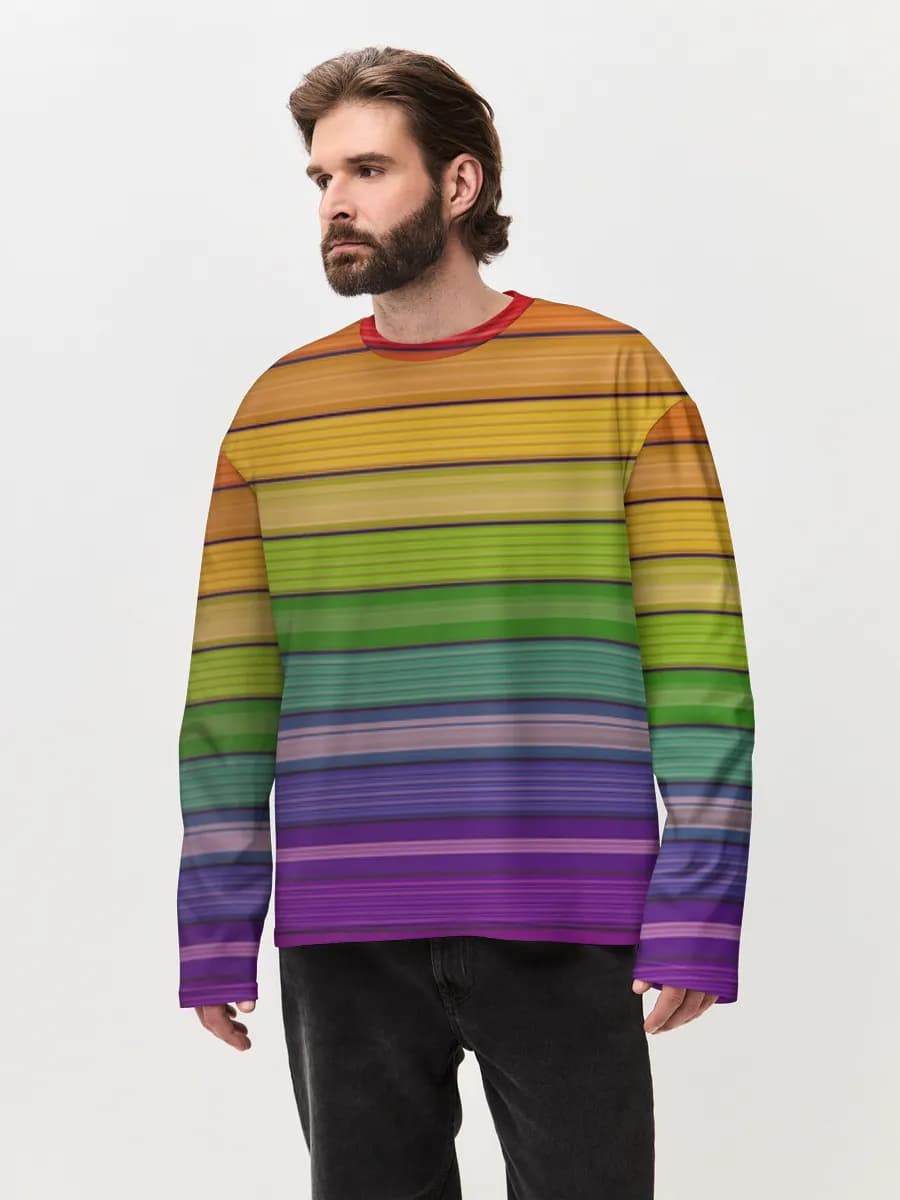T-shirt Manches Longues Coton Oversize Homme