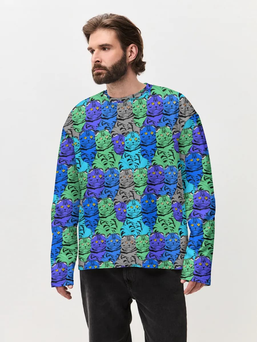 Men's oversized cotton long sleeve