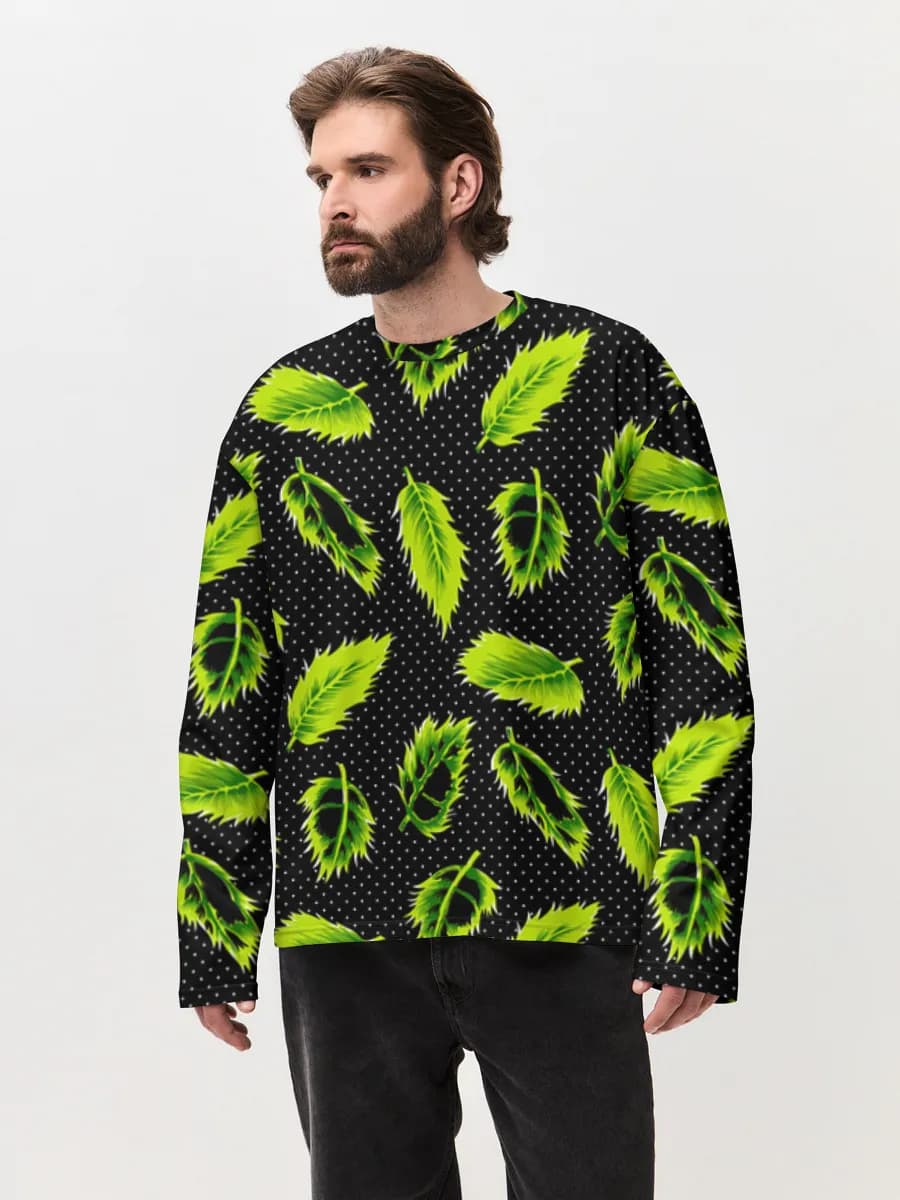 T-shirt Manches Longues Coton Oversize Homme