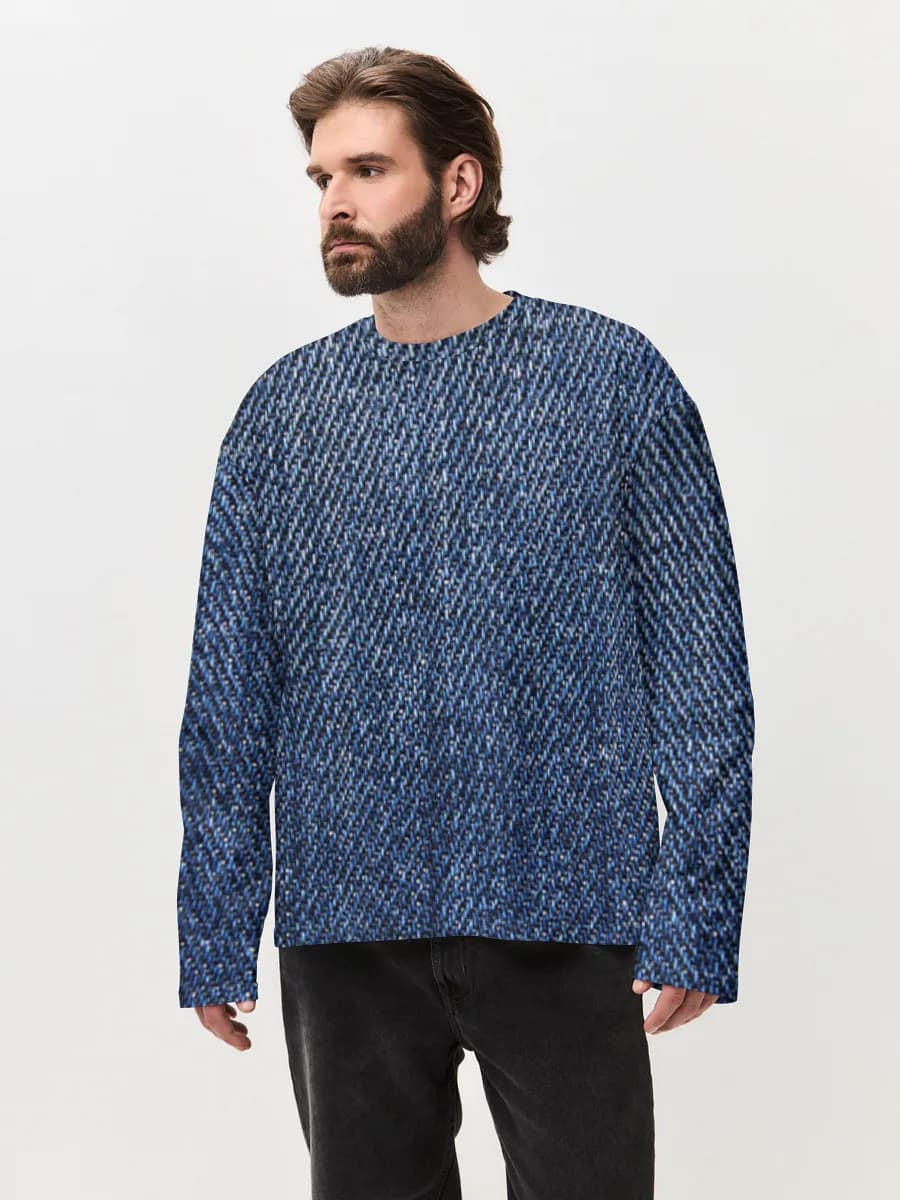 Men's oversized cotton long sleeve