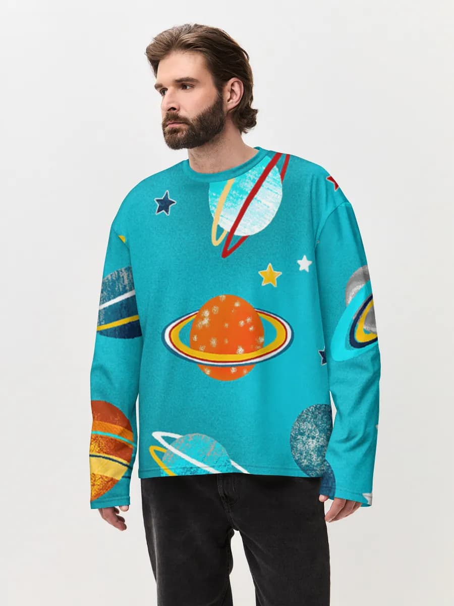 Men's oversized cotton long sleeve