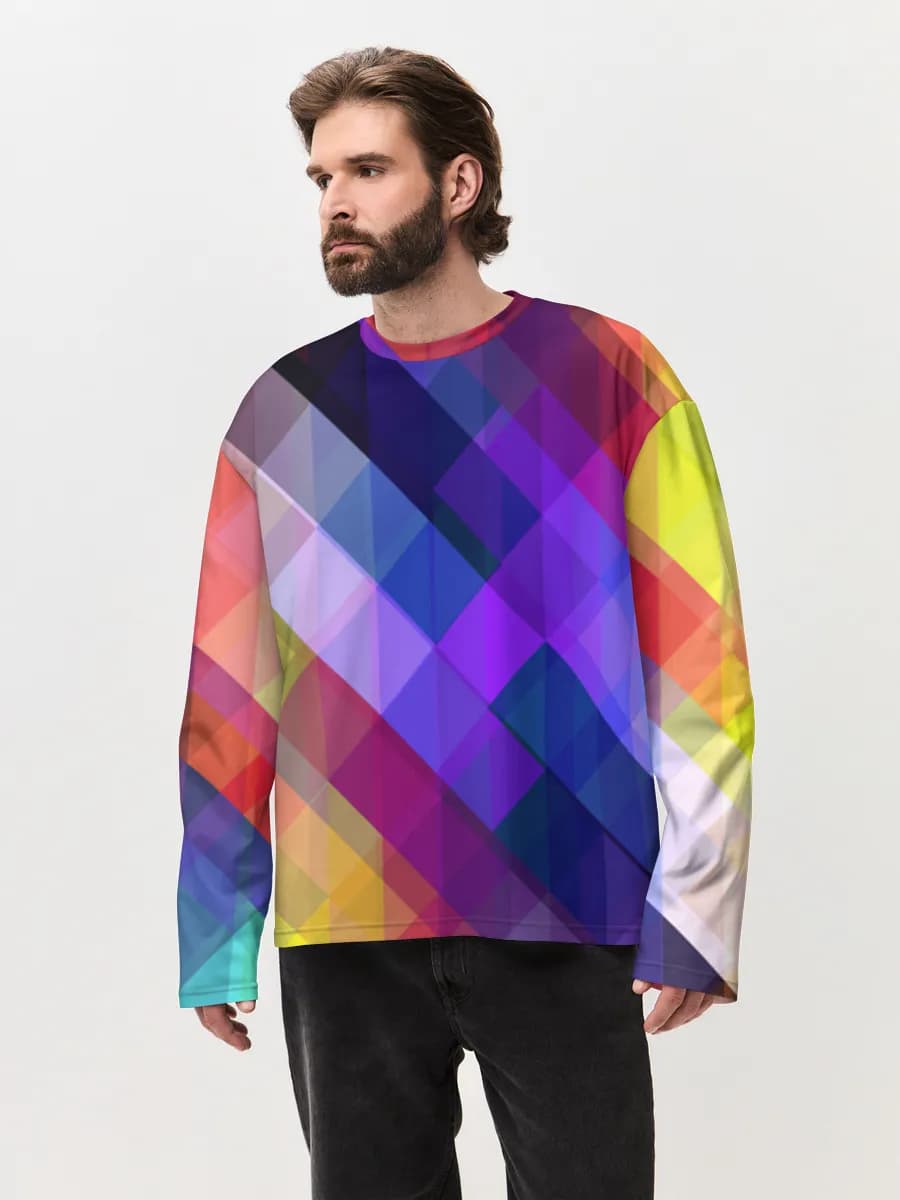 T-shirt Manches Longues Coton Oversize Homme