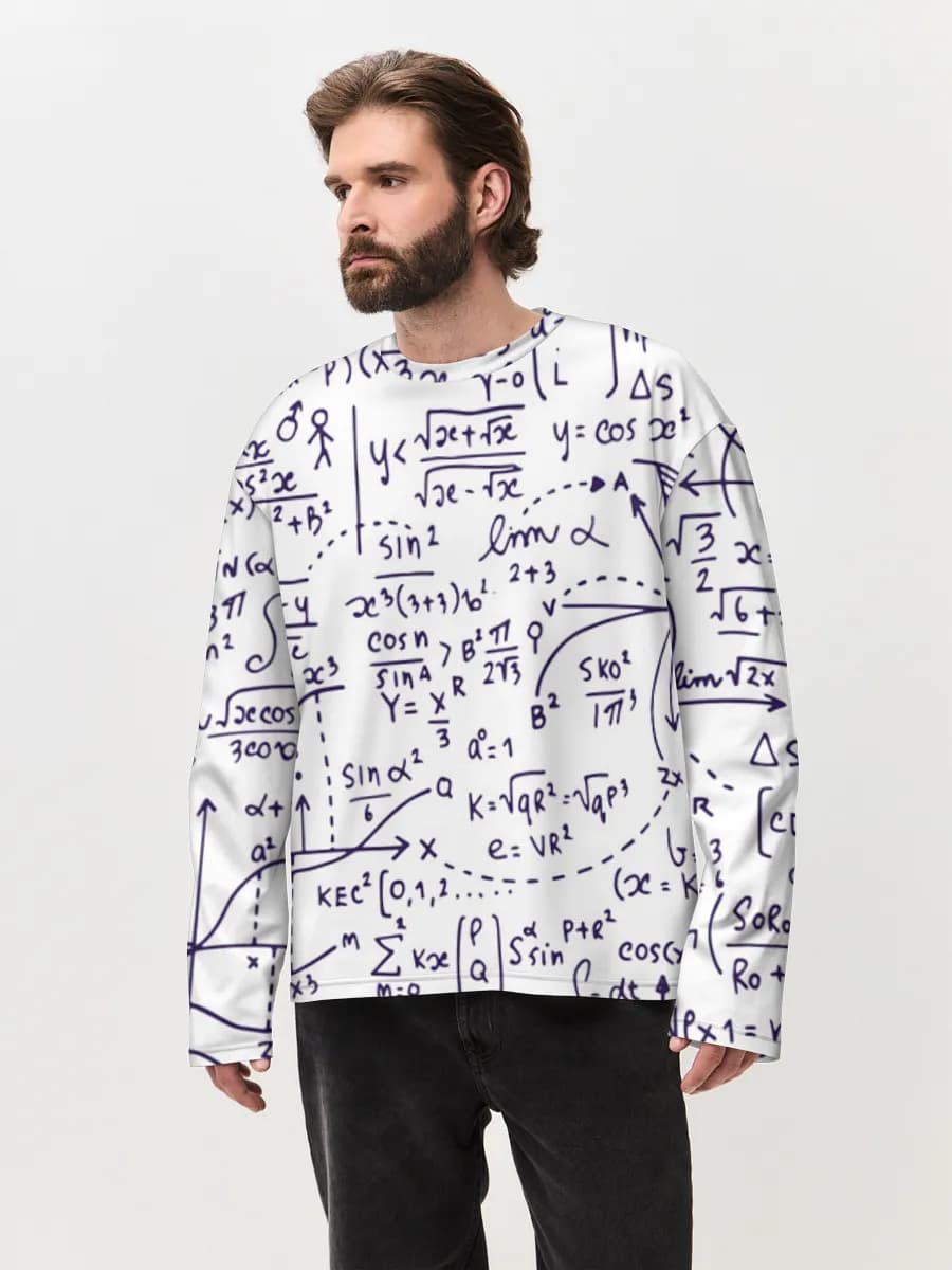 T-shirt Manches Longues Coton Oversize Homme