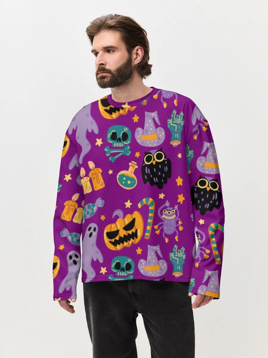 Men's oversized cotton long sleeve