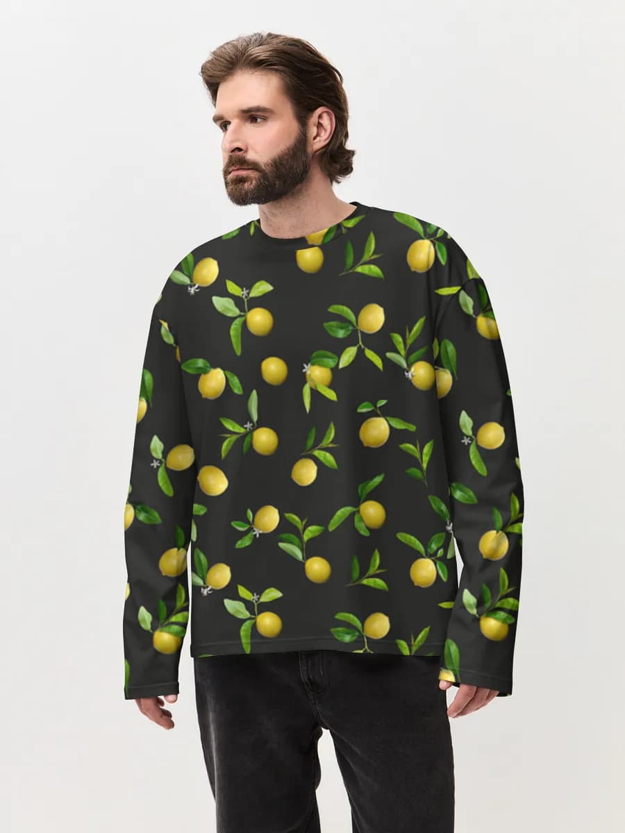 Men's oversized cotton long sleeve