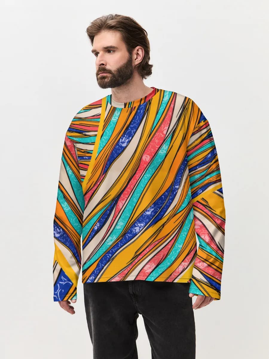 T-shirt Manches Longues Coton Oversize Homme