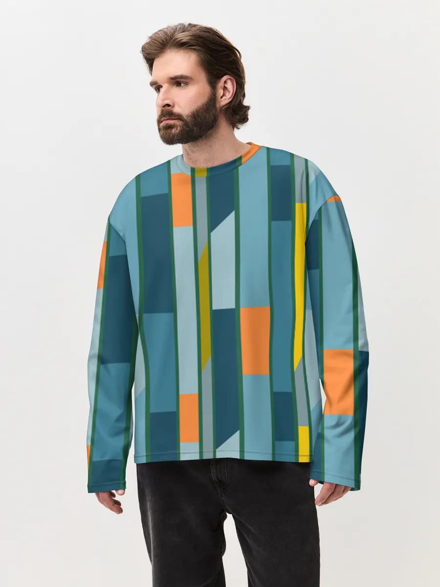 Men's oversized cotton long sleeve