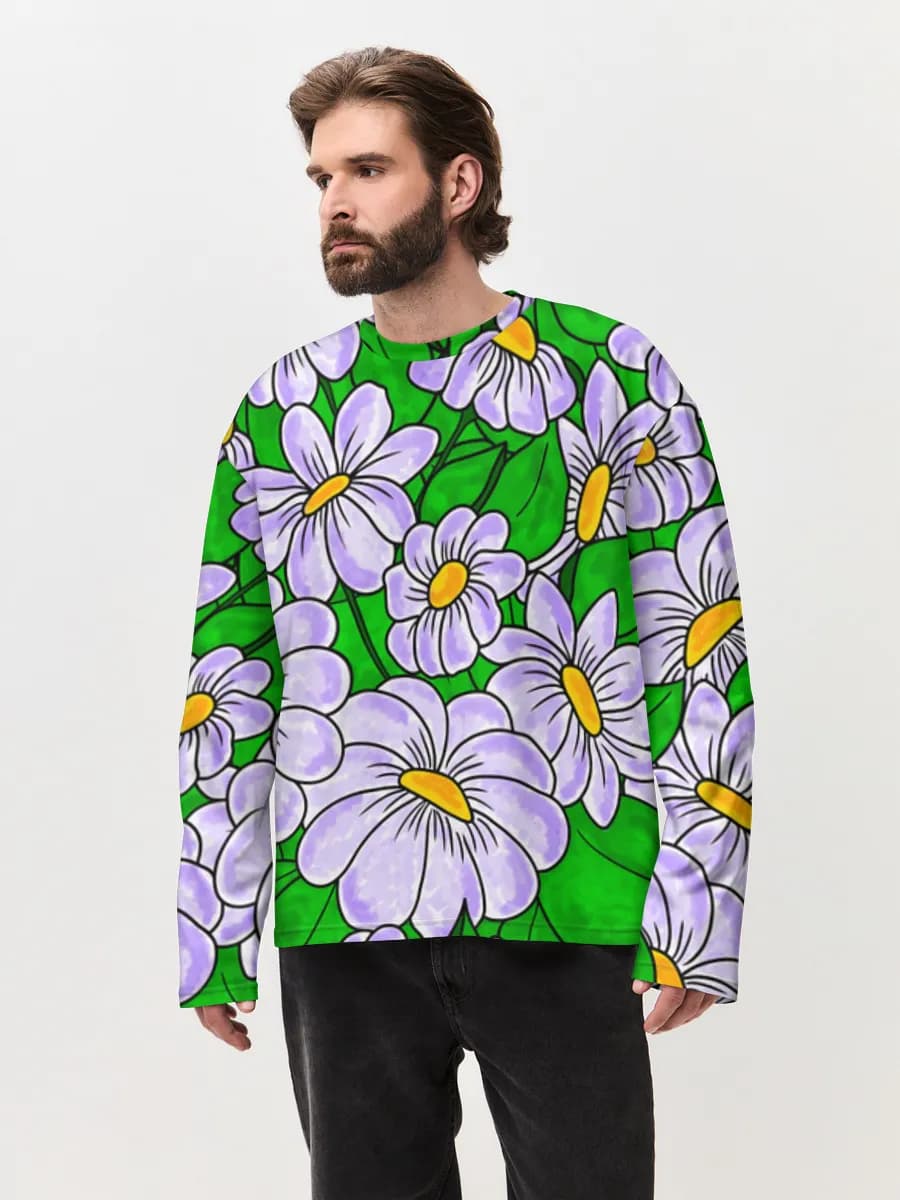 Men's oversized cotton long sleeve