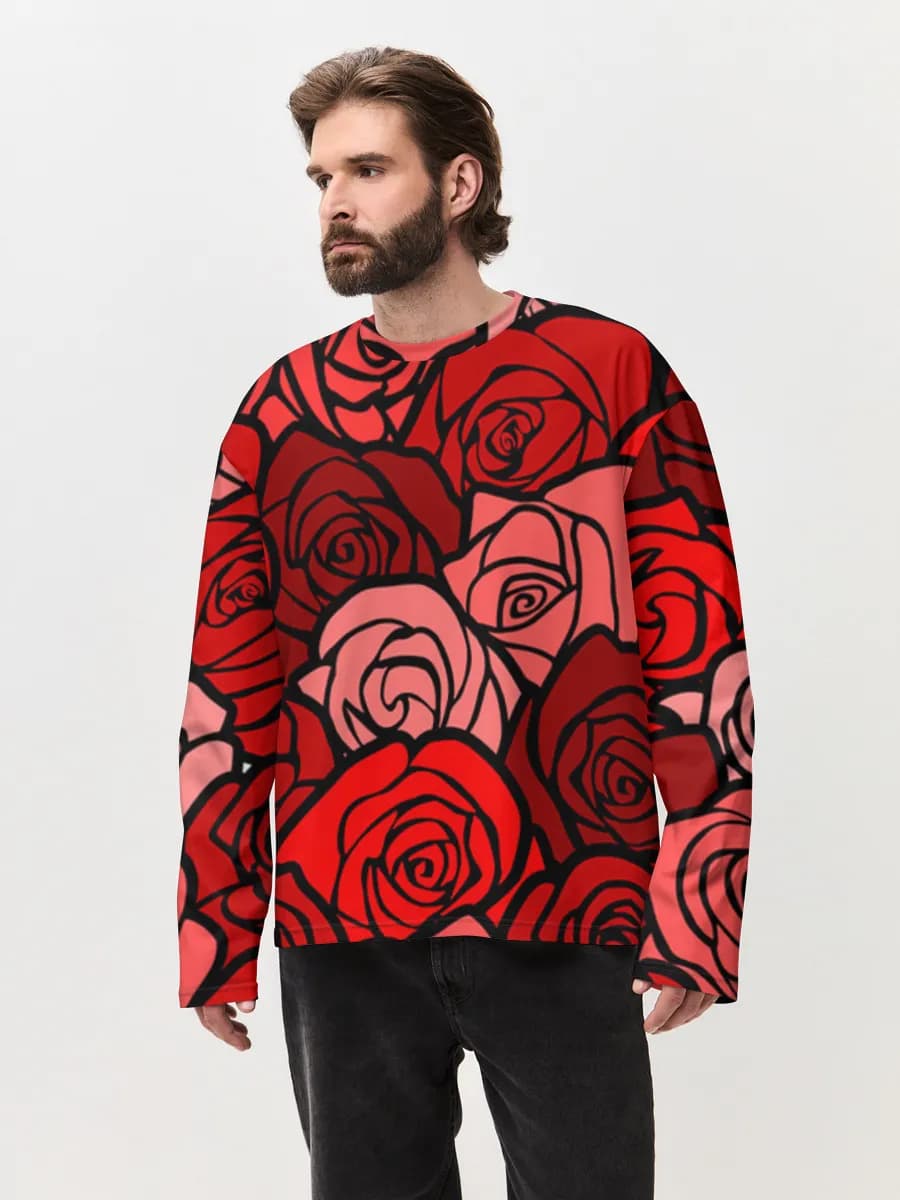 Men's oversized cotton long sleeve