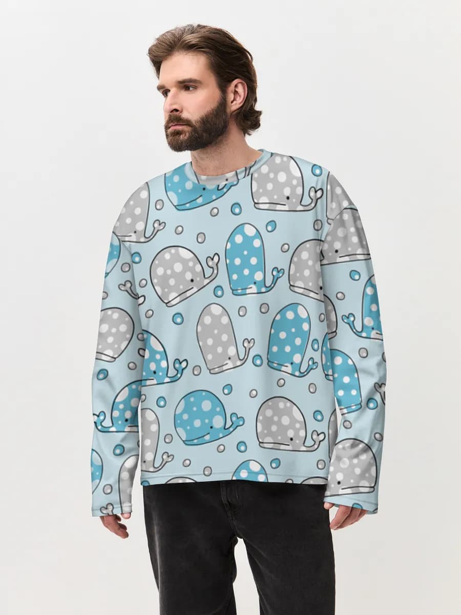 Men's oversized cotton long sleeve