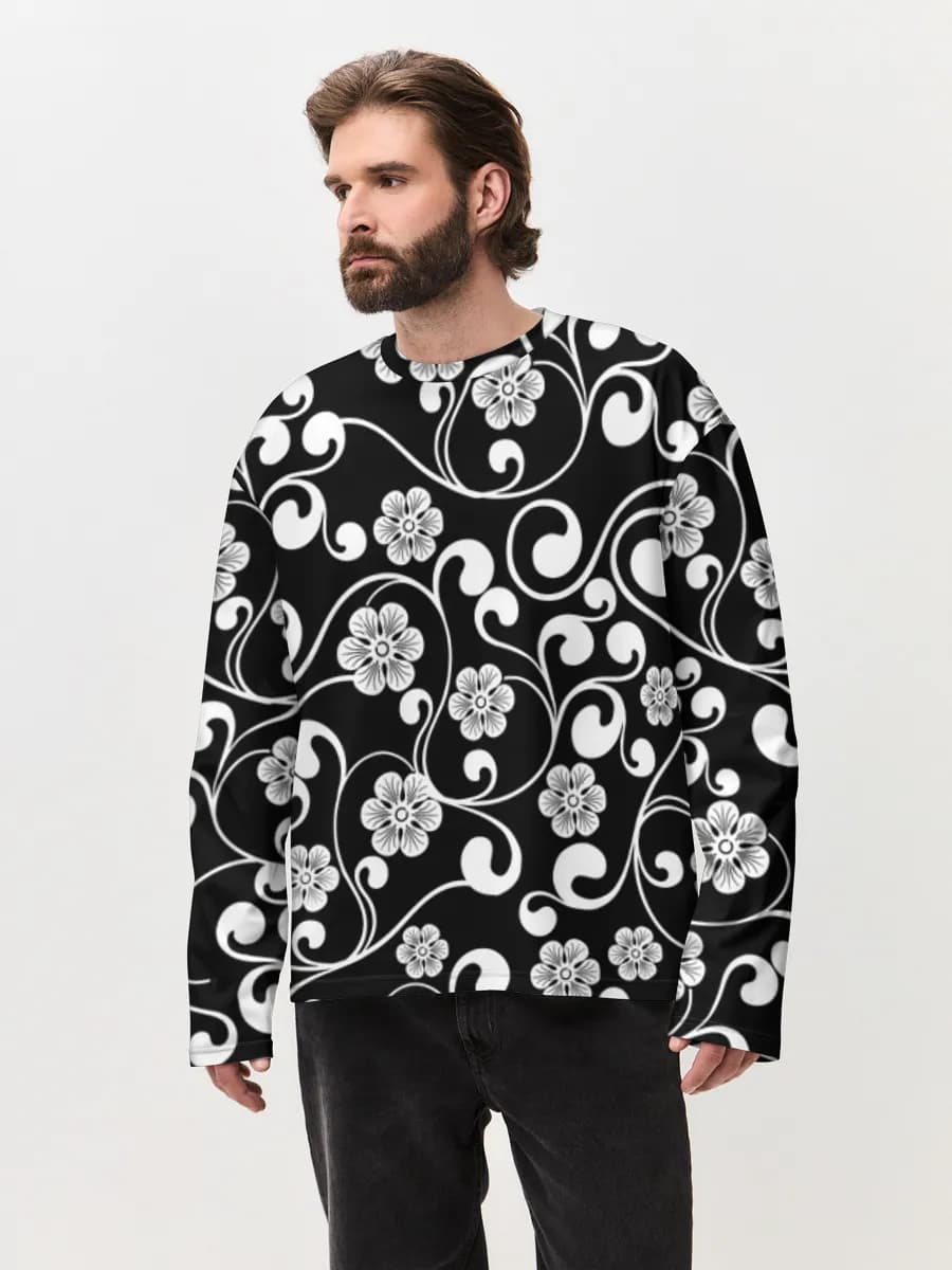 Men's oversized cotton long sleeve