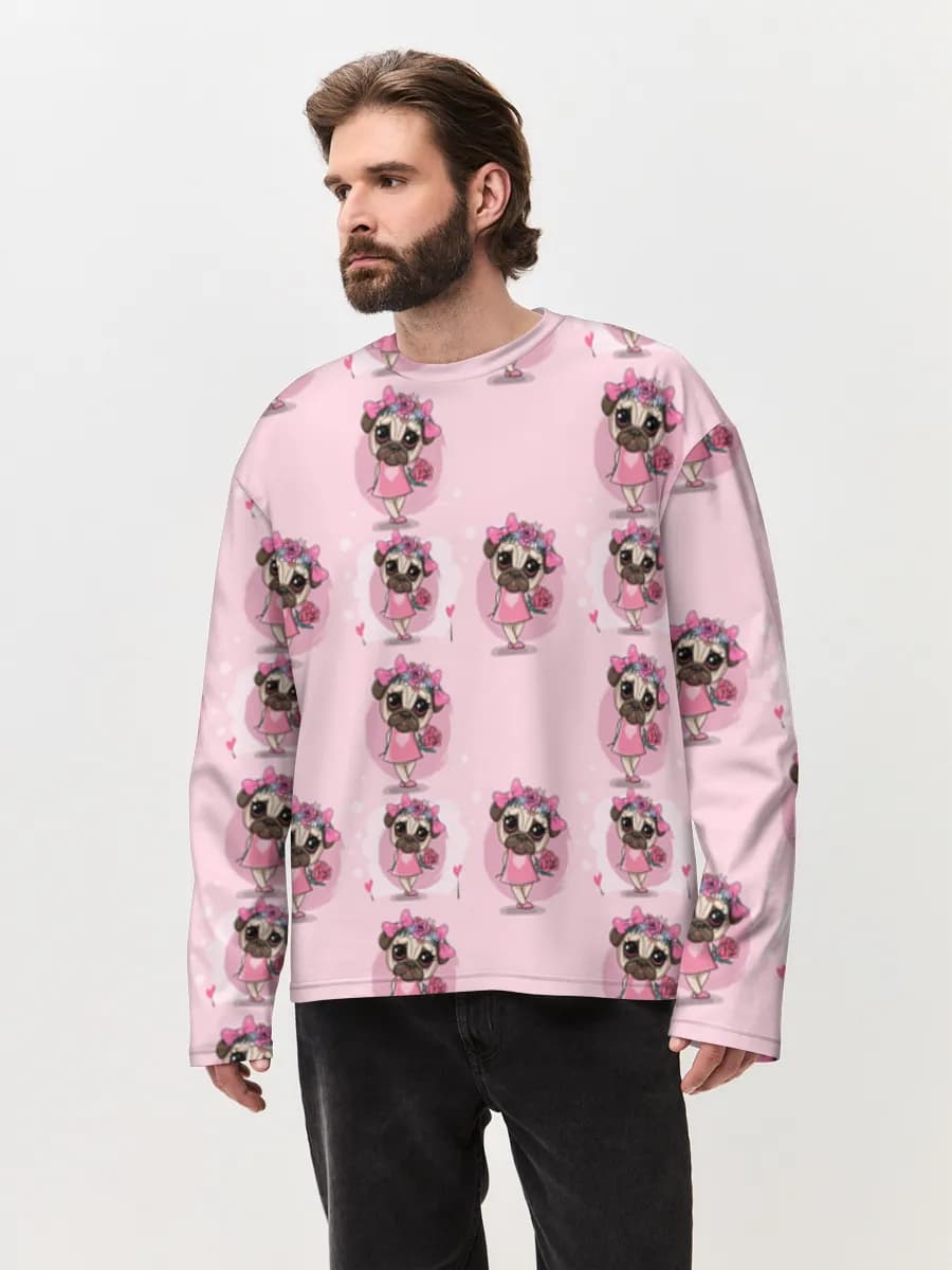 Men's oversized cotton long sleeve