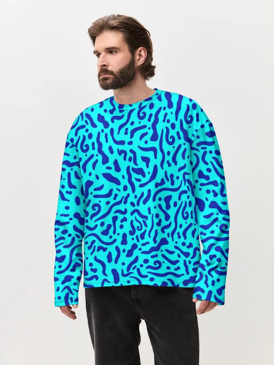 T-shirt Manches Longues Coton Oversize Homme