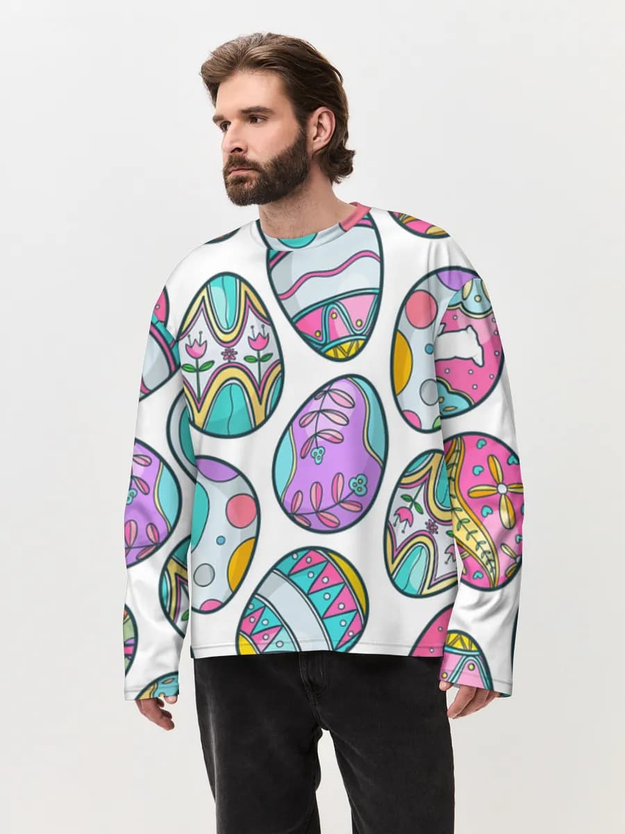 Men's oversized cotton long sleeve