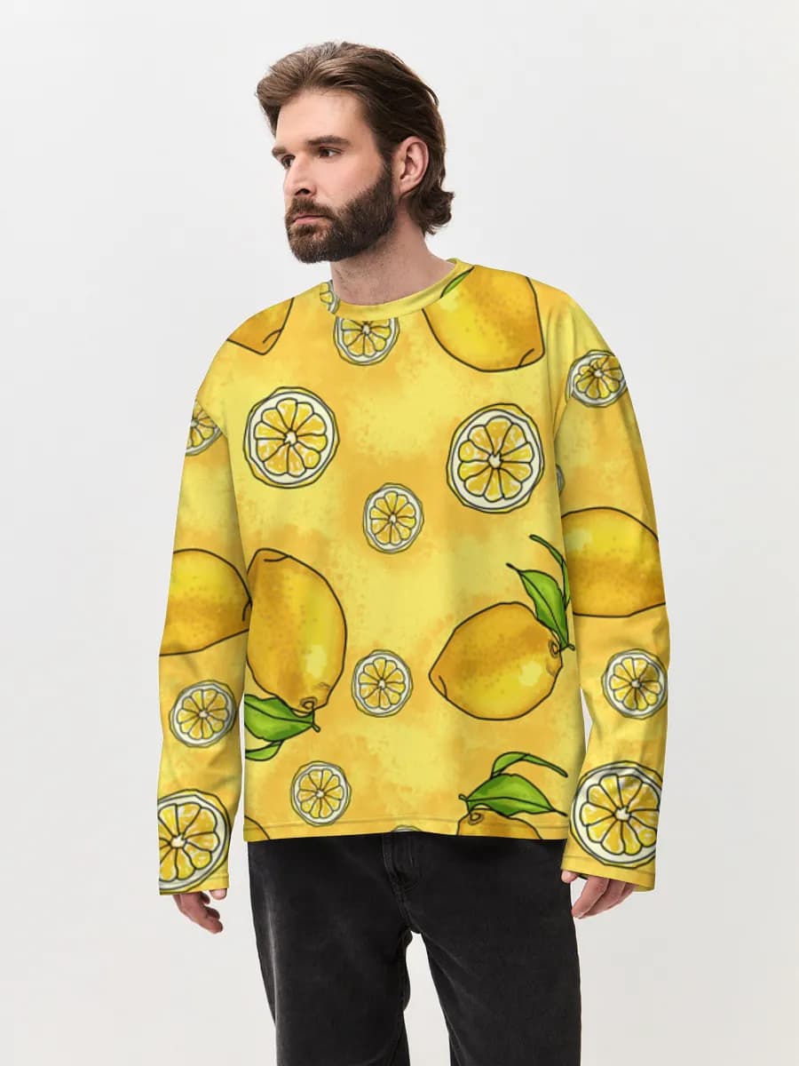 Men's oversized cotton long sleeve