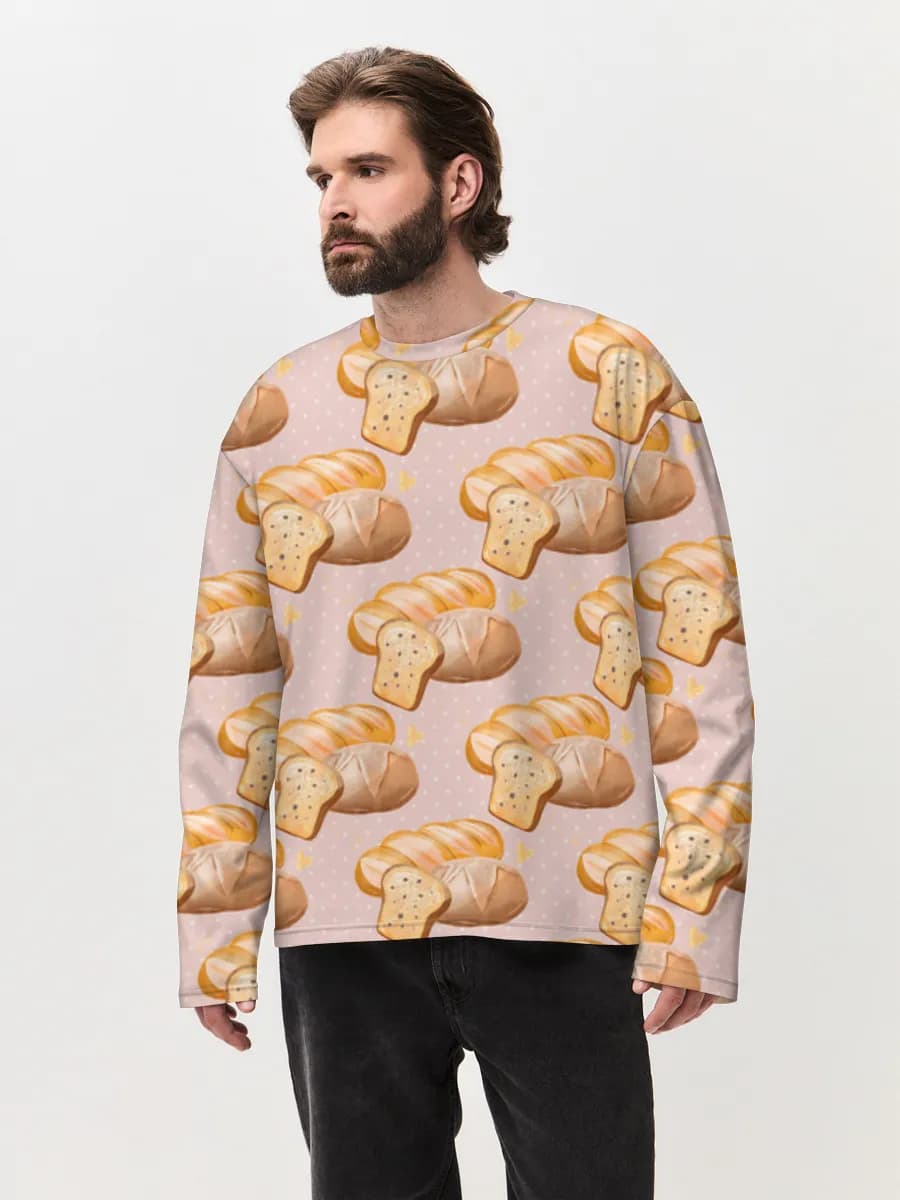 Men's oversized cotton long sleeve