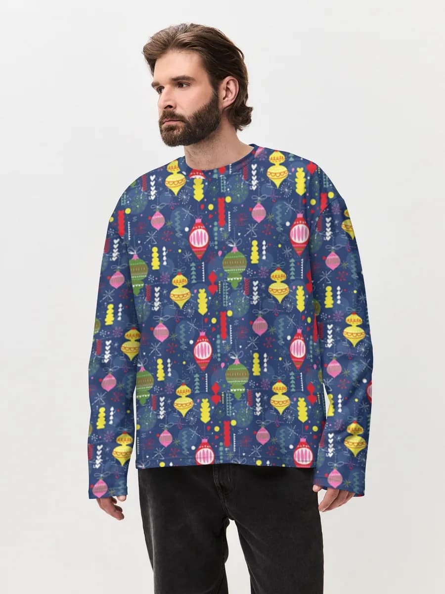 T-shirt Manches Longues Coton Oversize Homme