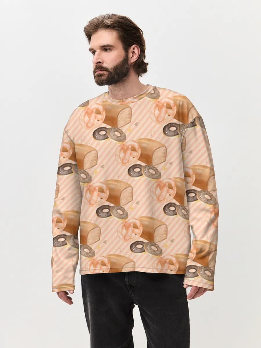 Men's oversized cotton long sleeve