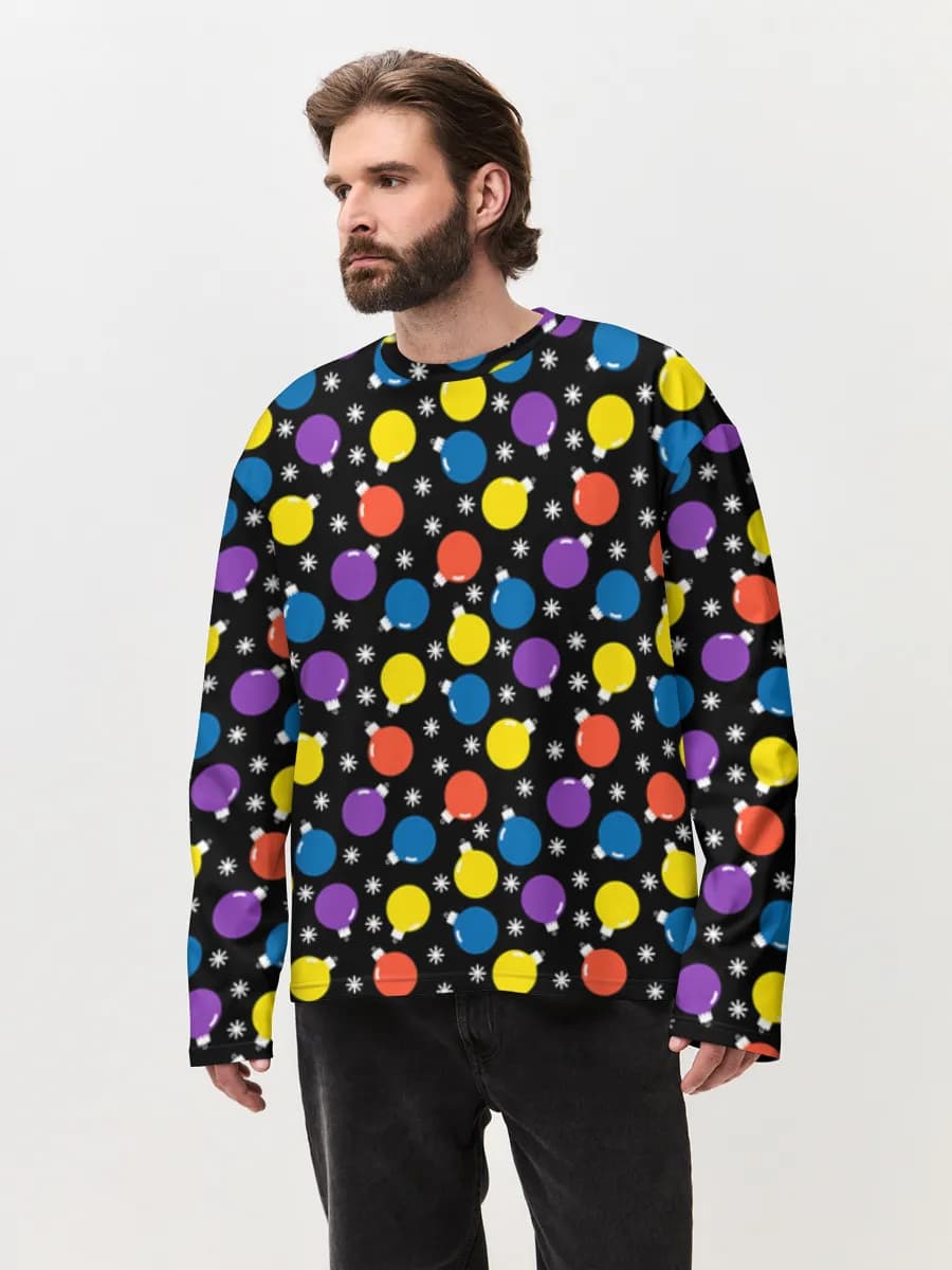 Camiseta de manga larga de algodón extragrande para hombre