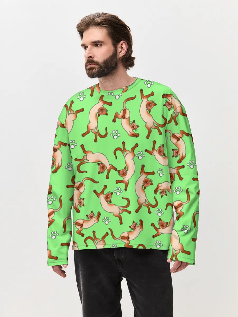 Men's oversized cotton long sleeve