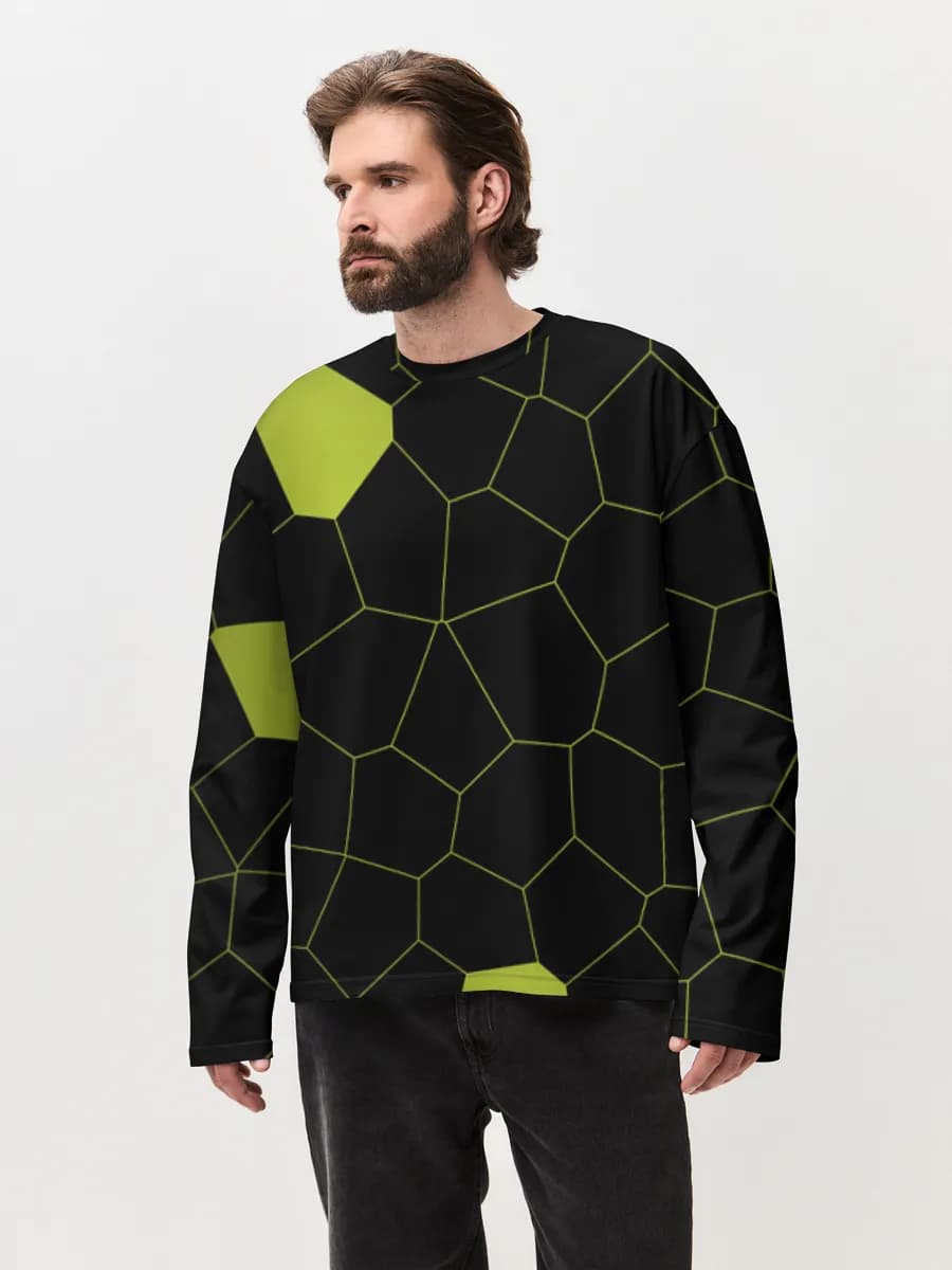 Men's oversized cotton long sleeve