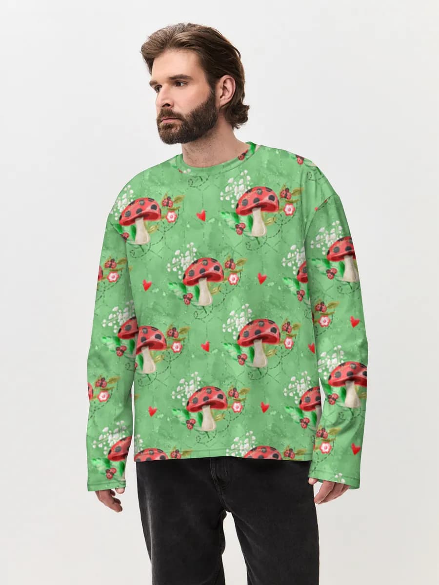 Men's oversized cotton long sleeve