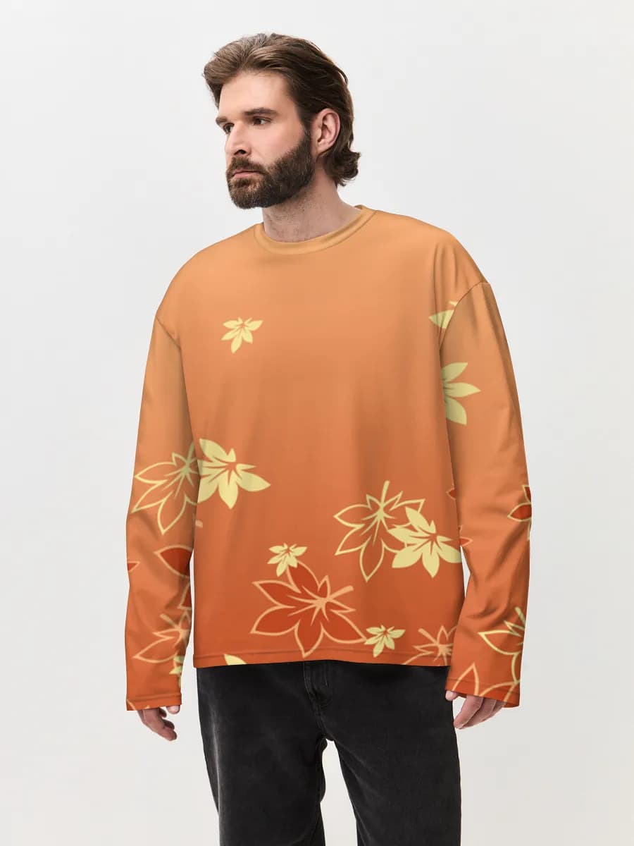 Men's oversized cotton long sleeve