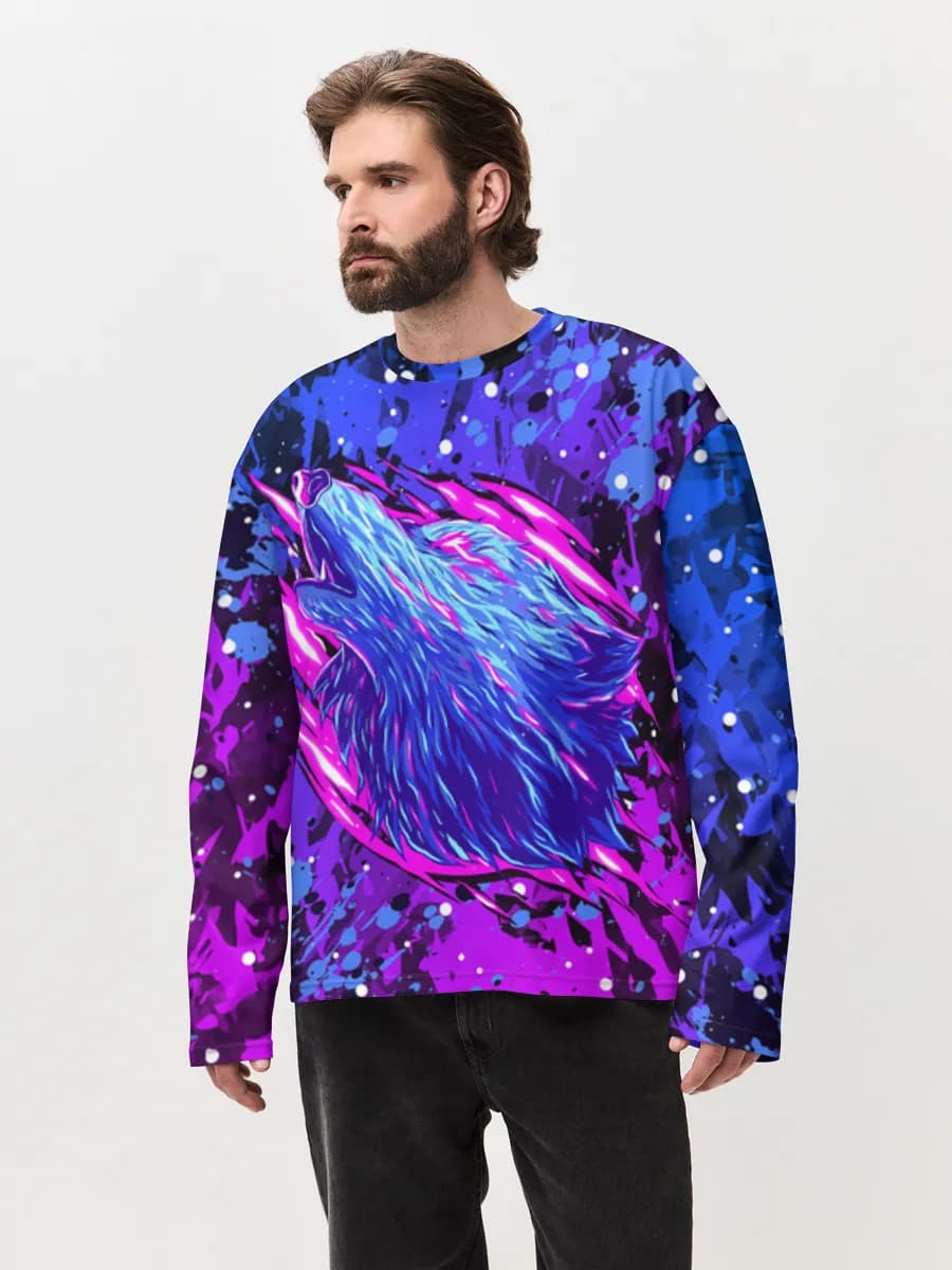 Men's oversized cotton long sleeve