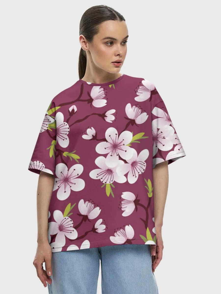 Women's oversized cotton T-shirt