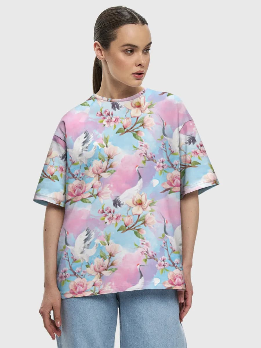 Women's oversized cotton T-shirt