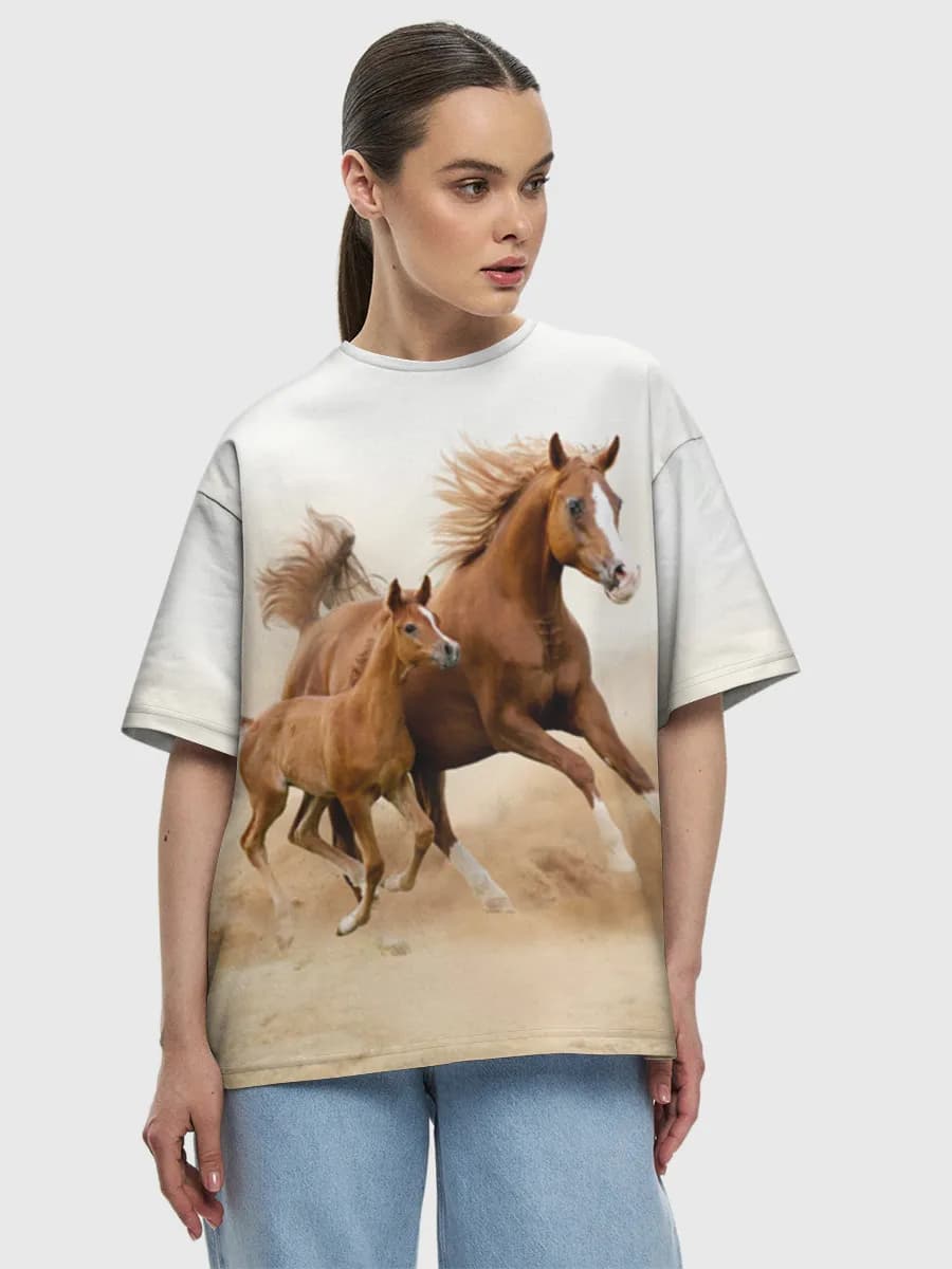 Women's oversized cotton T-shirt